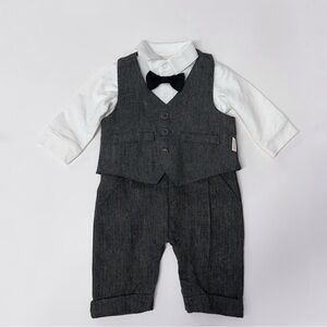 Infant Baby Toddler Boys Gentleman Vest Suit Outfit Set 3-9 month Zoerea
